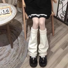 亚文化腿套秋冬保暖千禧原宿小腿jk袜套堆堆袜中筒袜子喇叭阔腿女