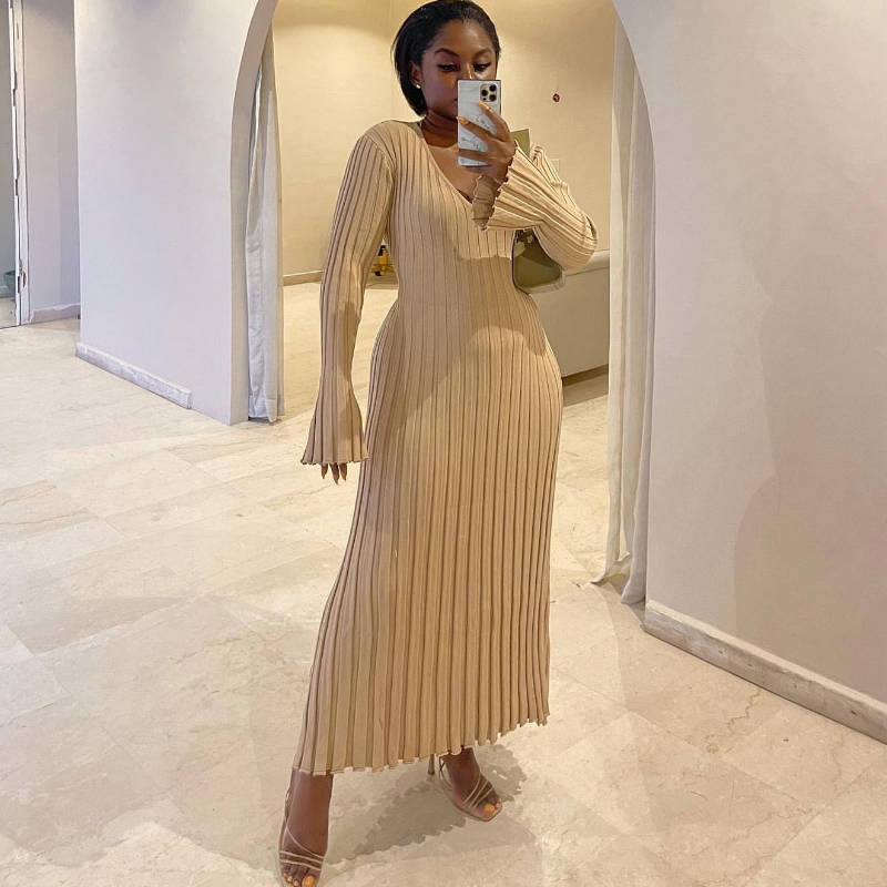 demi-season knitted dress