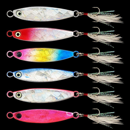 Luya iron plate lead fish wholesale 7g10g15g20g special BAOAN iron plate slightly defective sea fishing feather three hooks