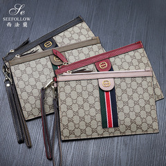 2024新款歐美時尚手拿包女手腕拉鏈手包簡約信封包手抓包手機包潮