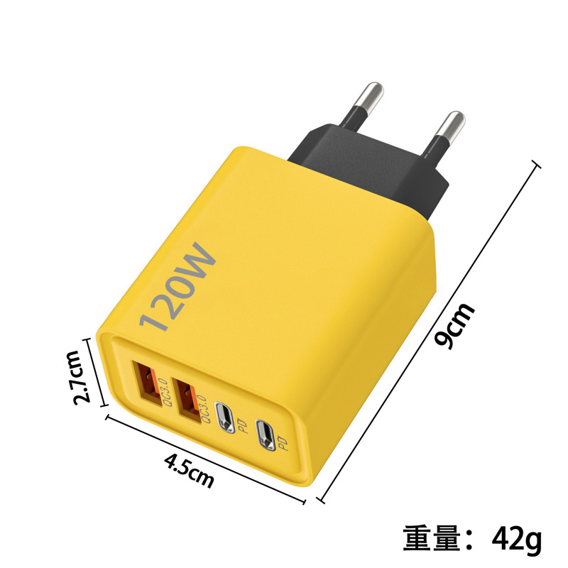 120W PD急速充電器、欧米英規対応、マルチポートUSB、スマホType-C充電器|undefined