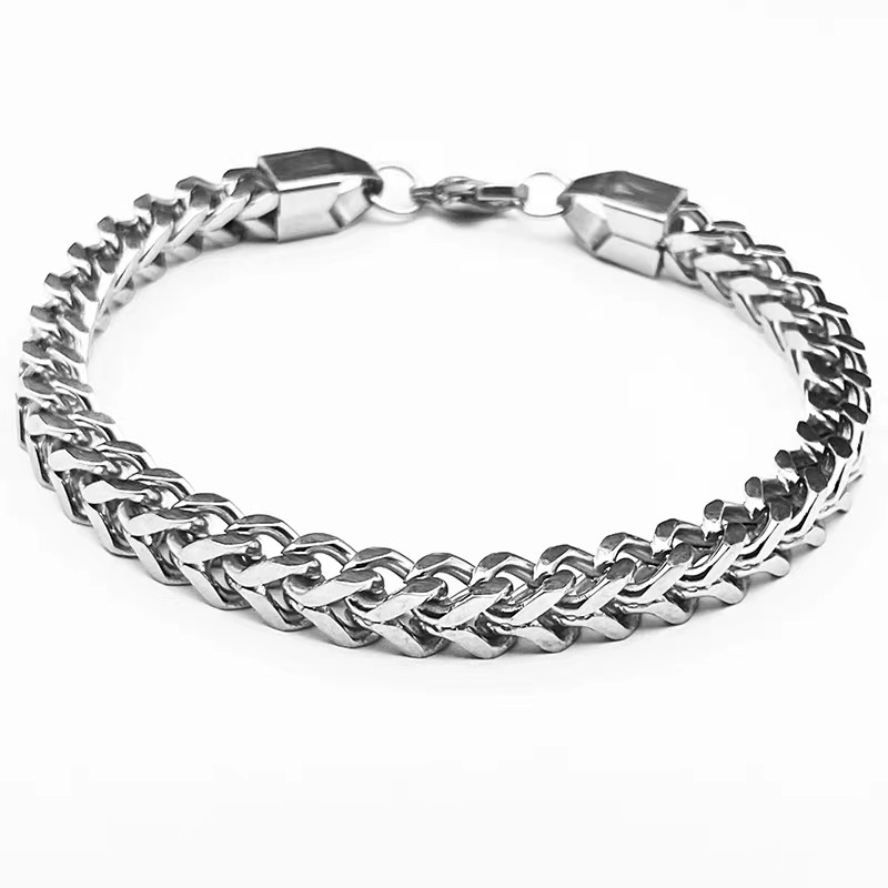 30g Weight Bracelets Classification Hip-Hop Solid Color Titanium Steel Men's Bracelets Men's Chain Bracelets