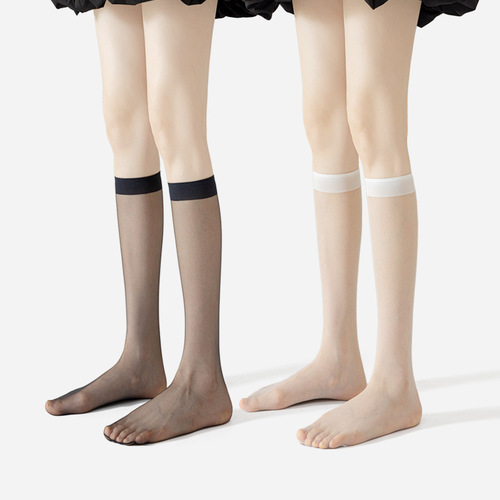 Lumi calf socks summer thin stockings slimming jk pressure medium-high socks women's black stockings over the knee