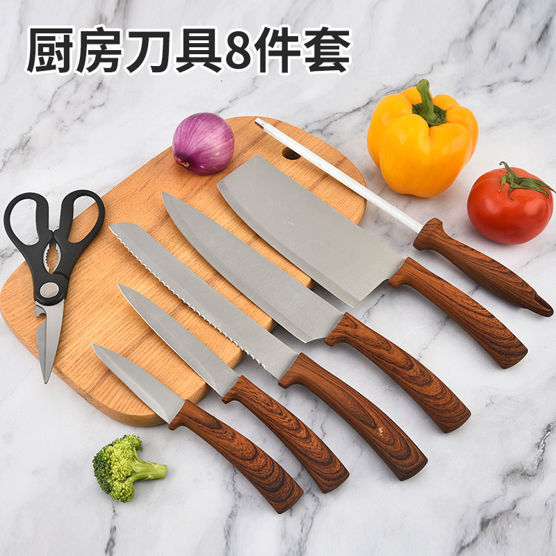 Herramientas de cocina para el hogar Cuchillo de cocina de acero inoxidable Juego de cuchillos de chef