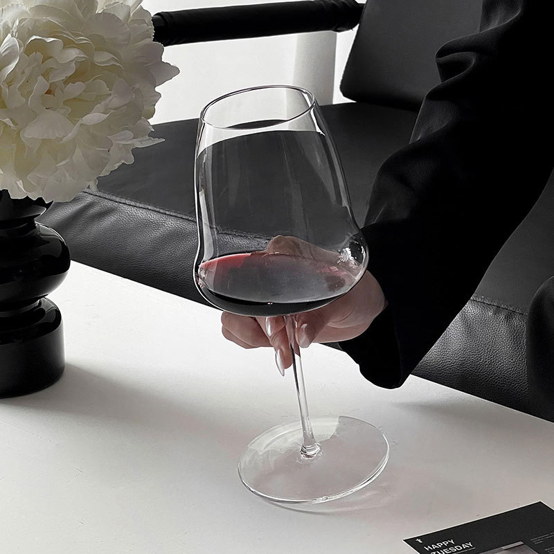 Tazas de vino nublado creativas para el hogar al por mayor, tazas comerciales de alto valor superdelgadas, tazas de vino lujosas de alta calidad