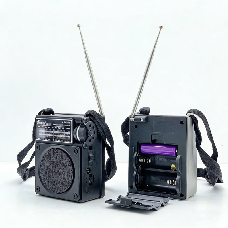 Fp-807 Outdoor Portable Retro Bluetooth Speaker with Strap Fm/Am/Sw Four-Band Fm Radio Speaker