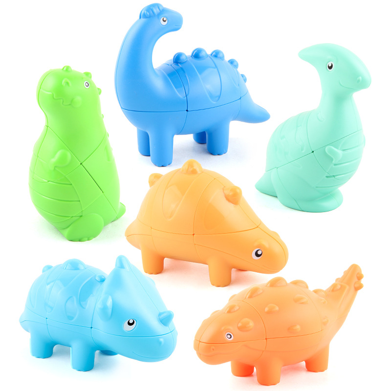 Panxin dinosaurio Cubo de Rubik de segundo orden tres en uno traje especial Cubo de Rubik divertido para niños nuevos juguetes de descompresión exóticos transfronterizos