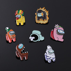 Creative and interesting cartoon spaceman alloy brooch cute character badge pin children's clothing accessories