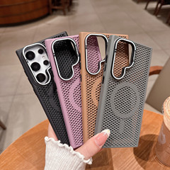 Samsung S25Ultra レンズホルダー磁気電話ケース Samsung S24 携帯電話冷却 S23 肌の感触滑り止めに適しています。
