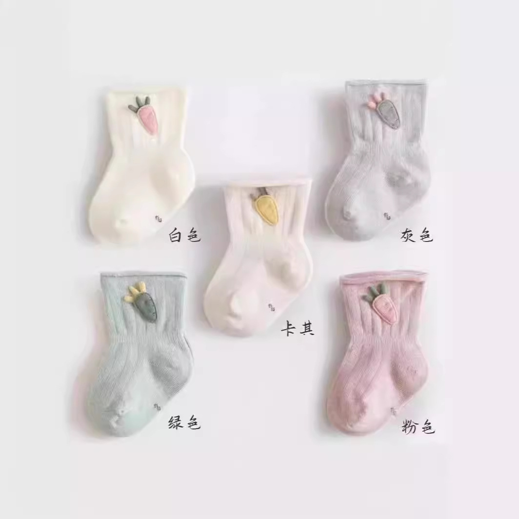 Baby socks, socks for infants 0-3 years old, newborn socks, spring and autumn socks for newborns, baby socks, type A, loose cuffs to prevent slipping.