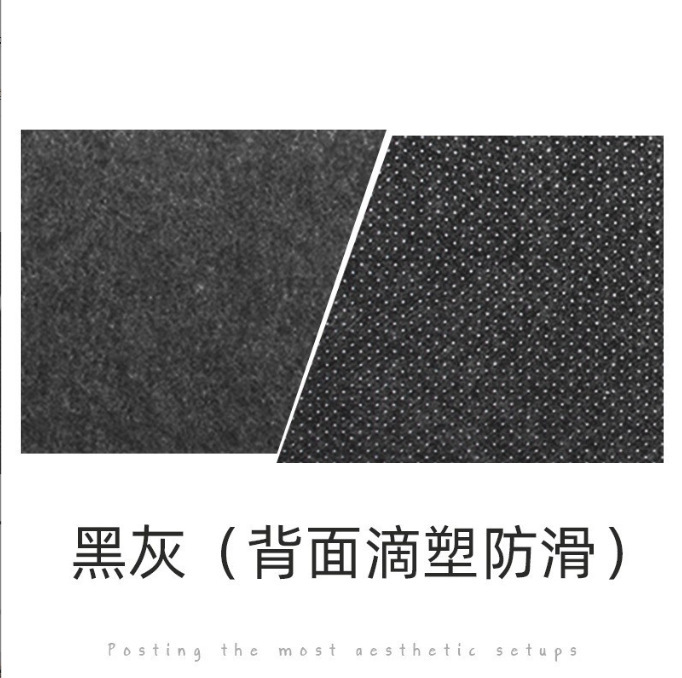 검정색과 회색(업그레이드된 플라스틱 미끄럼 방지 테이블 매트)