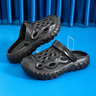 2023 New Style Hole Shoes Women's Trendy Thick Bottom Top Outer Wear Non-slip Dual-purpose Fashionable Sandals and Slippers Summer Beach Shoes