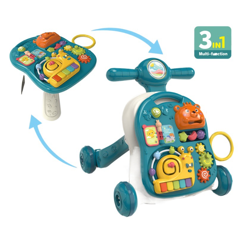 Bebé Walker multifunción carro juguete bebé anti-o-pierna anti-Flip música niño cochecito