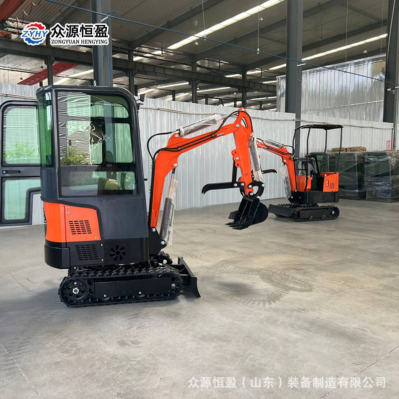 果园农场大棚室内装修微型挖掘机 众源10小型挖掘机履带挖沟机