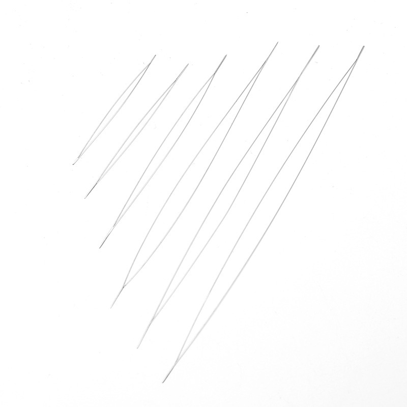 304 acero inoxidable aguja de bola abierta mano DIY cuerdas de pulsera collar herramientas auxiliares aguja de bola abierta gran ojo