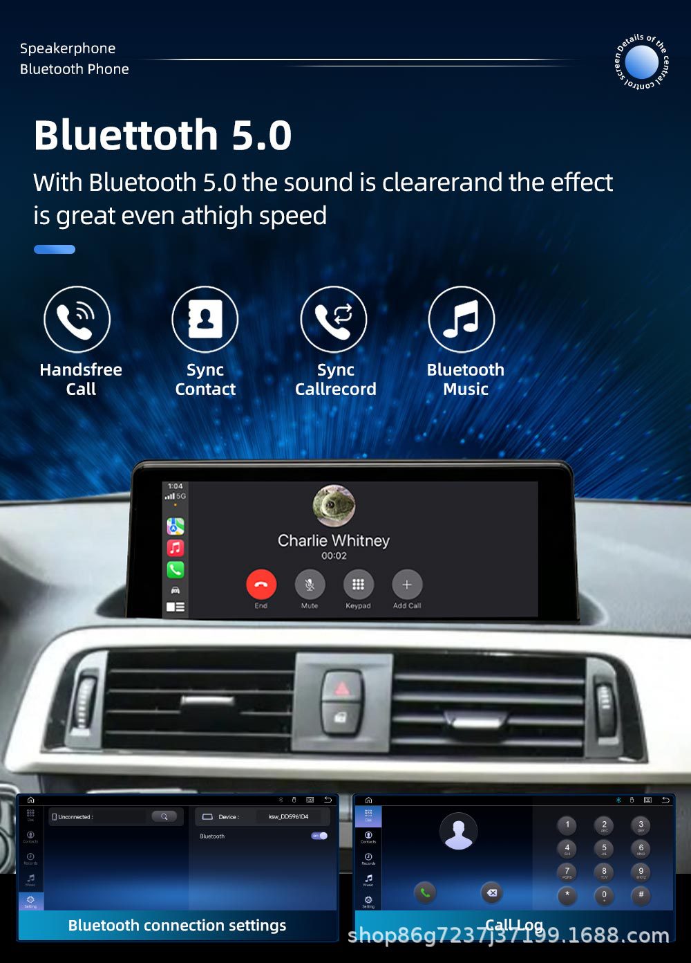 8.8inch Suitable for BMW 1 Series F20 Android central control screen car navigation reversing camera Bluetooth GPS all-in-one device