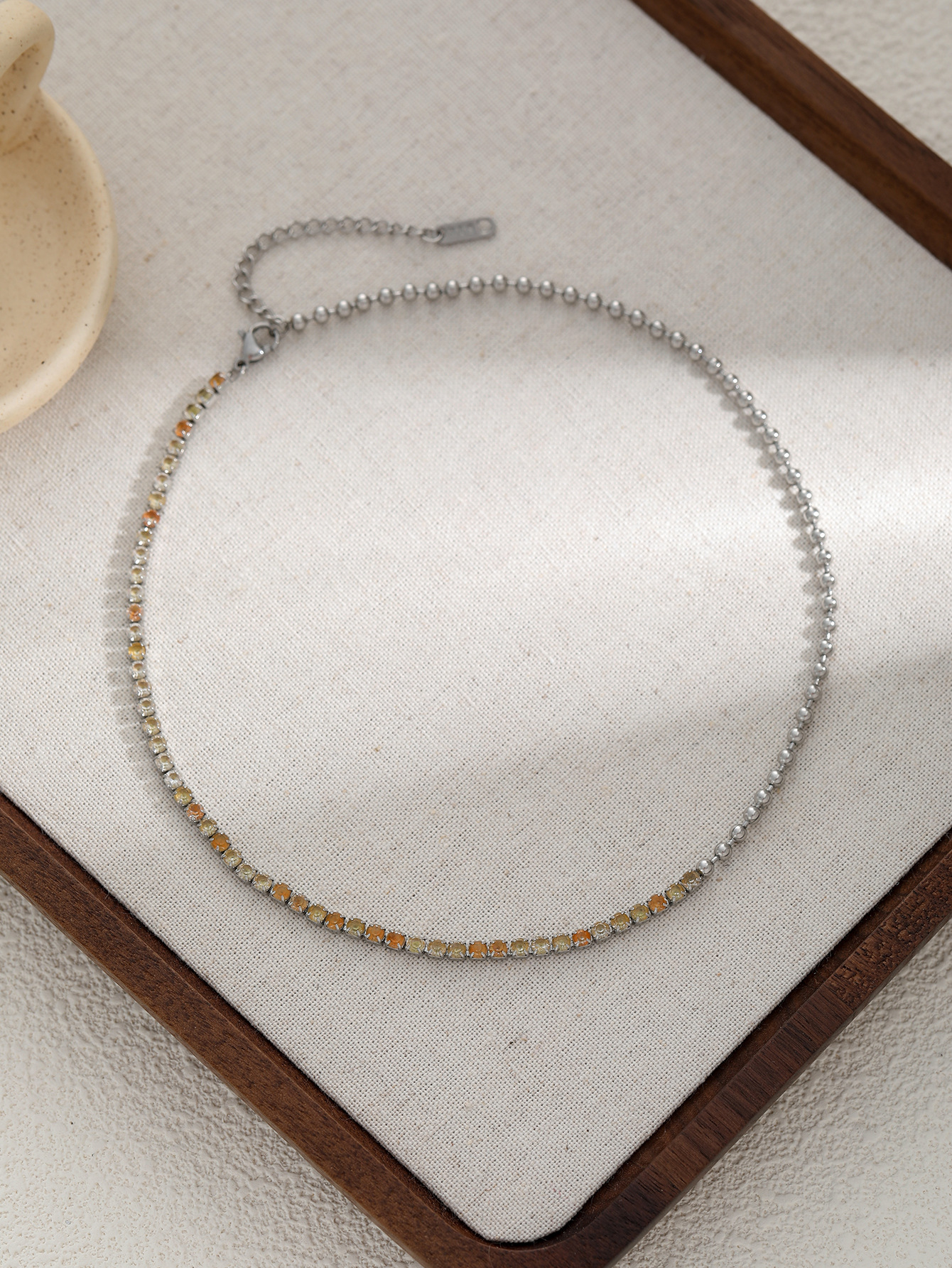 Bracelets Classification 304 Stainless Steel Chain Material Casual Geometric Titanium Steel Ball Chain Tennis Chain Bracelets In Bulk