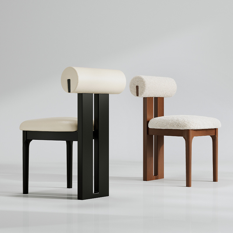 Wooden Dining Chair Nordic Household Simple Modern Middle Ancient Restaurant Backrest Chair Stool Designer Makeup Hippo Dining Chair