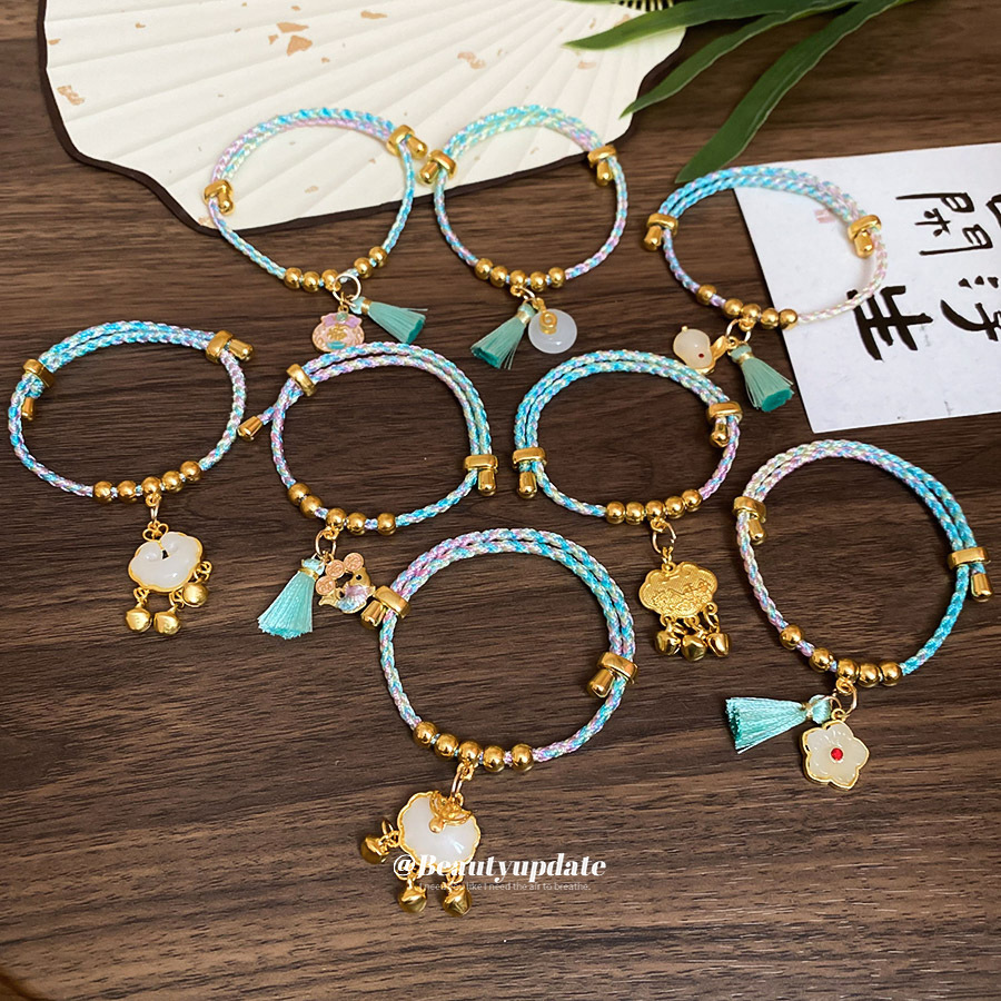 Dragon Boat Festival colorido cuerda tejida bolsa de la suerte colgante pulsera nueva pulsera de todo fósforo de moda china joyería de alta gama de nicho