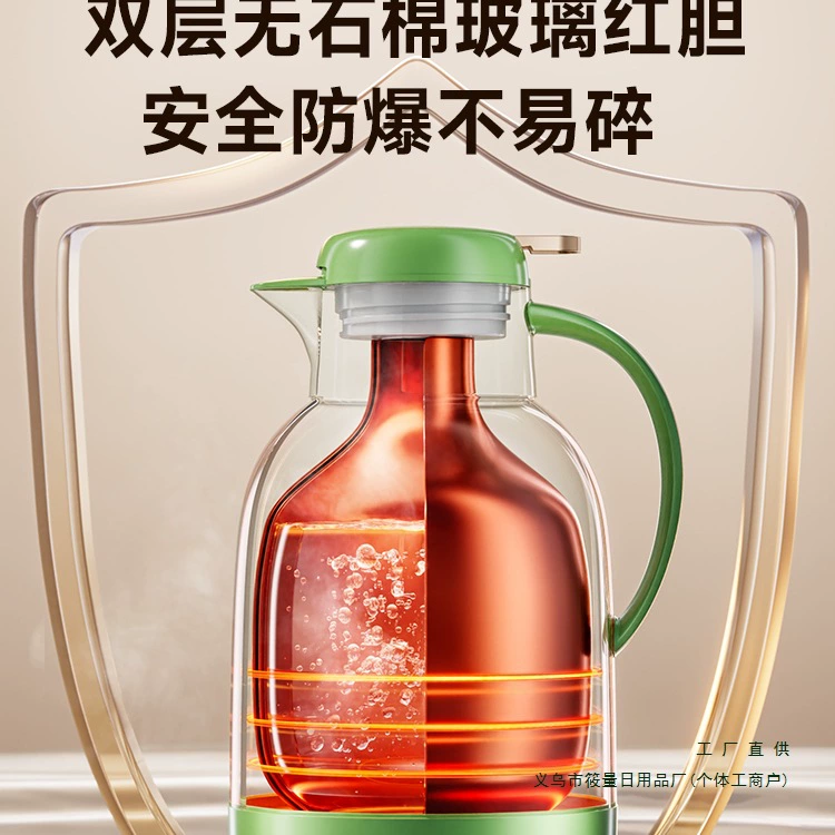 Capacious thermos, glass teapot for home use, liner