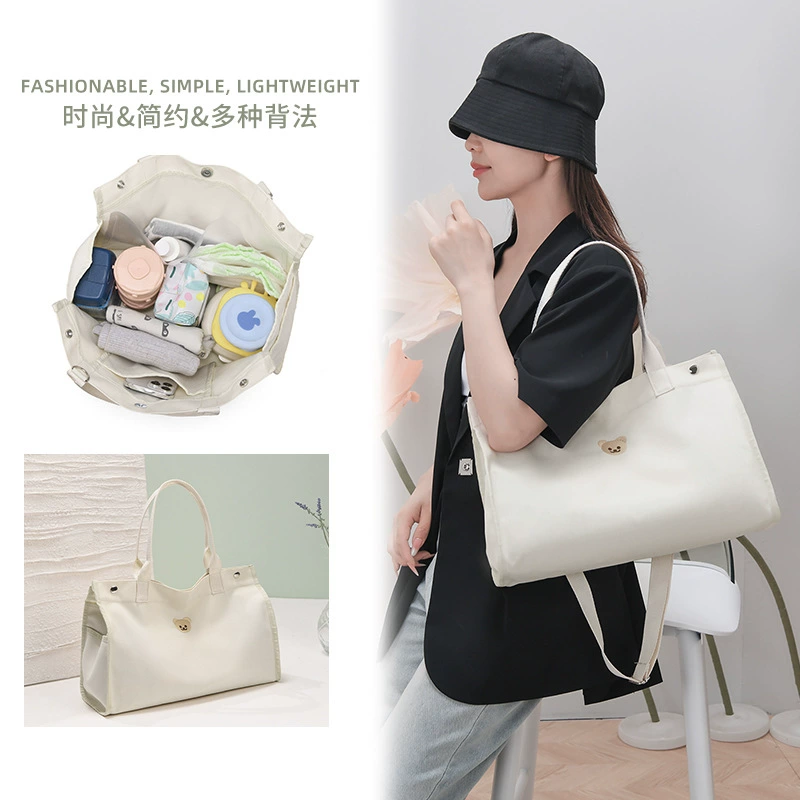 Сумка для мамы с принтом медведя, новая повседневная простая универсальная сумка для мамы, сумка для мамы и ребенка