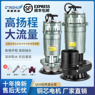 Taizhou Qinghu Submersible Pump 220V380V Clean Water Pump Agricultural Irrigation Pump Household Large Flow High Lift Water Pump