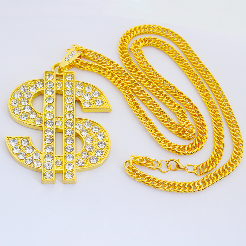 Draaibare kompas cuban ketting hanger met diamanten voor dames_voghion.com