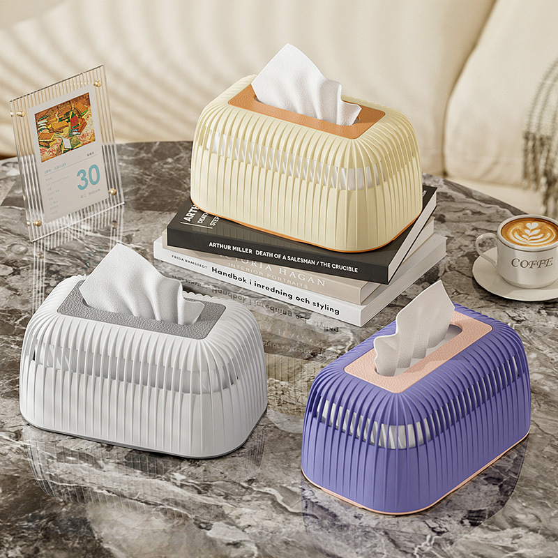 Caja de pañuelos de papel de alto valor facial, toallas de papel, bombeo de lujo ligero, forma hueca, caja de bombeo de escritorio, hogar con su propia Caja de bombeo de elevación