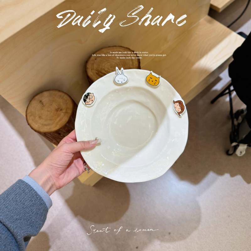 大林男孩系列盘子家用菜盘餐盘汤盘深盘陶瓷盘子特别好看的盘子|undefined