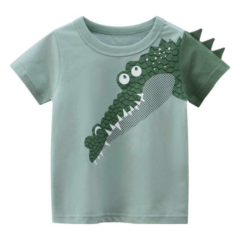 Ropa infantil estilo coreano 27kids, novedad de verano 2025, venta al por mayor de camisetas de manga corta para niños, ropa para niños, envío directo de una sola pieza