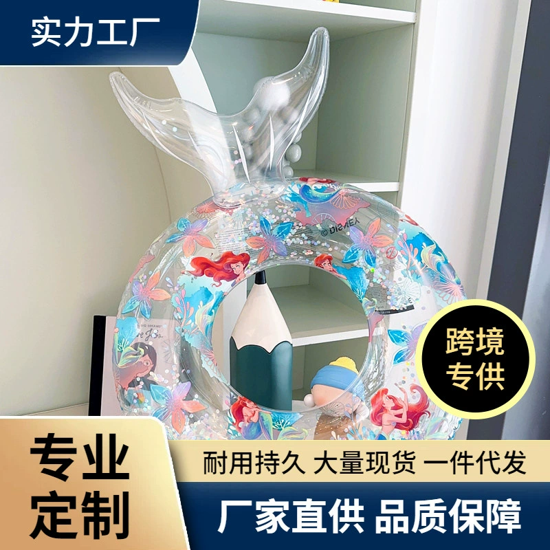 Новое детское надувное кольцо для плавания с русалкой, блестки, кибер-знаменитости, Стайлинг, плавающее кольцо для маленьких девочек, кольцо для подмышек