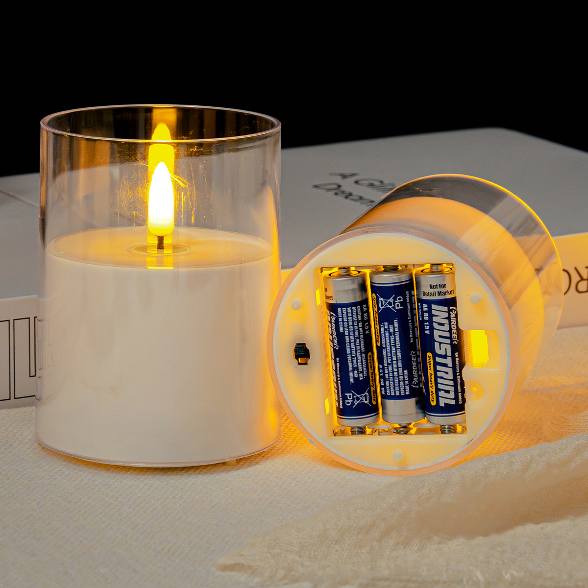 LED velas electrónicas concierto de velas decoración guión matar la luz de la atmósfera luz de la noche de Navidad vela de control remoto