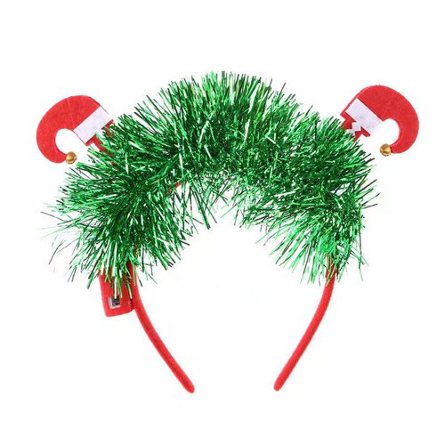 Cross-border Christmas headband, luminous cane headband, Christmas tree hair ornaments with lights, deer antlers, flashing head, costume props