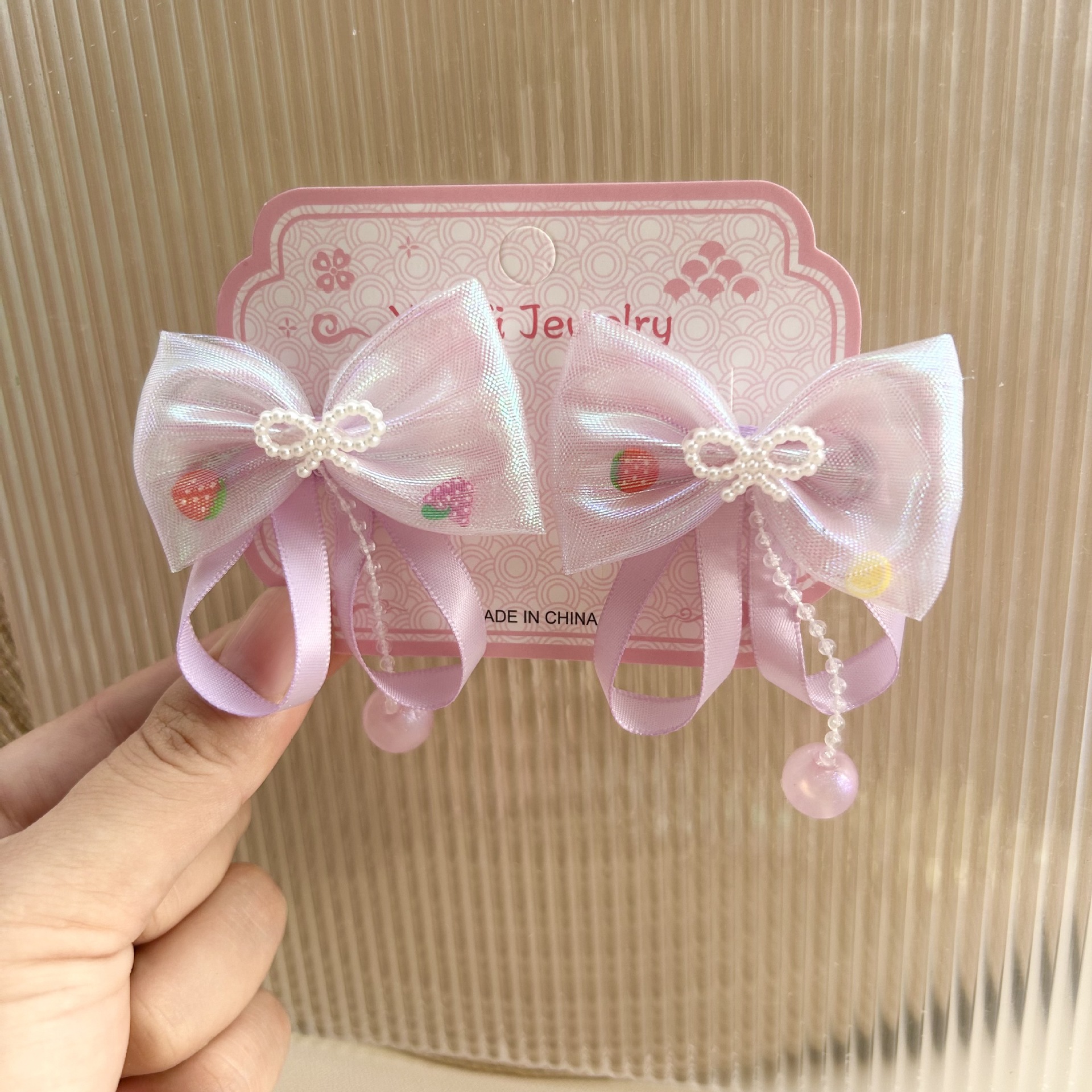 Nuevo estilo chino clip de cabello para niños niñas vestidos chinos adornamiento de cabello princesa antiguo arco pares clip de bordilla tarjeta pequeña