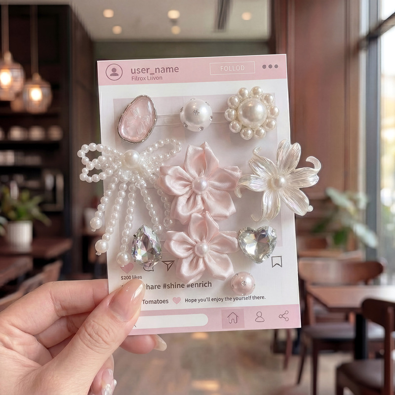 Pink Cherry Blossom Shoe Charms for Crocs, DIY Shoe Decorations, Removable Ballet Shoe Accessories