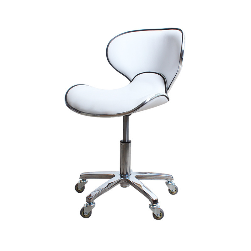 Fábrica directa silla de peluquería de belleza peluquería accesorios taburete polea de elevación de taburete redondo blanco