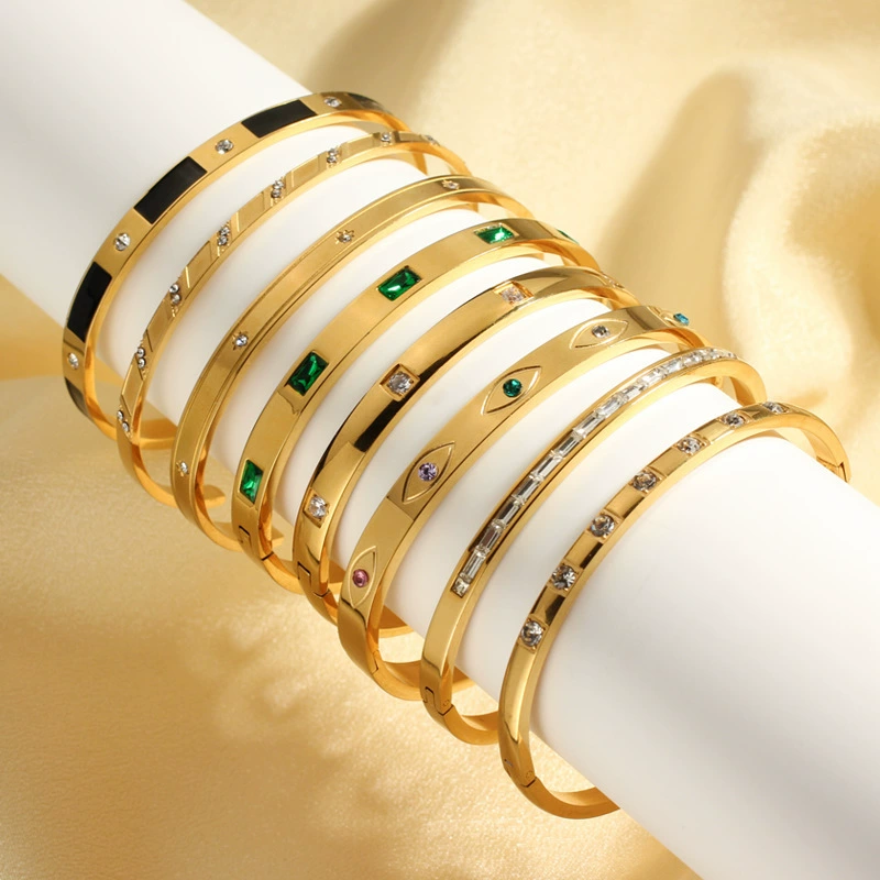 Retro bracelet stainless steel, accessory, European style, high-quality style, light luxury style