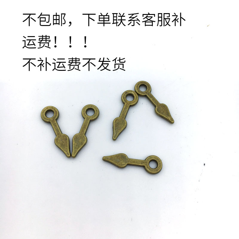 (2개) 수제 DIY 복고풍 시계 포인터 미니 드롭 접착제 합금 보석 스팀 펑크 수정 작은 로봇 액세서리