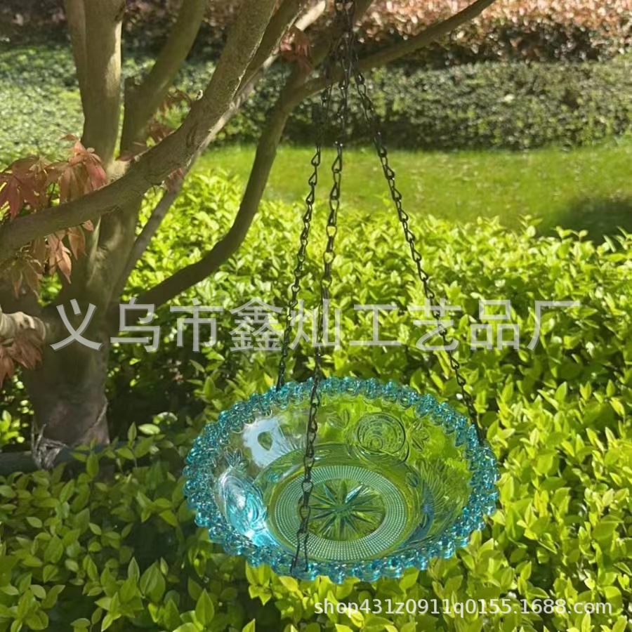 새 모이통 투명(단층) 파란색