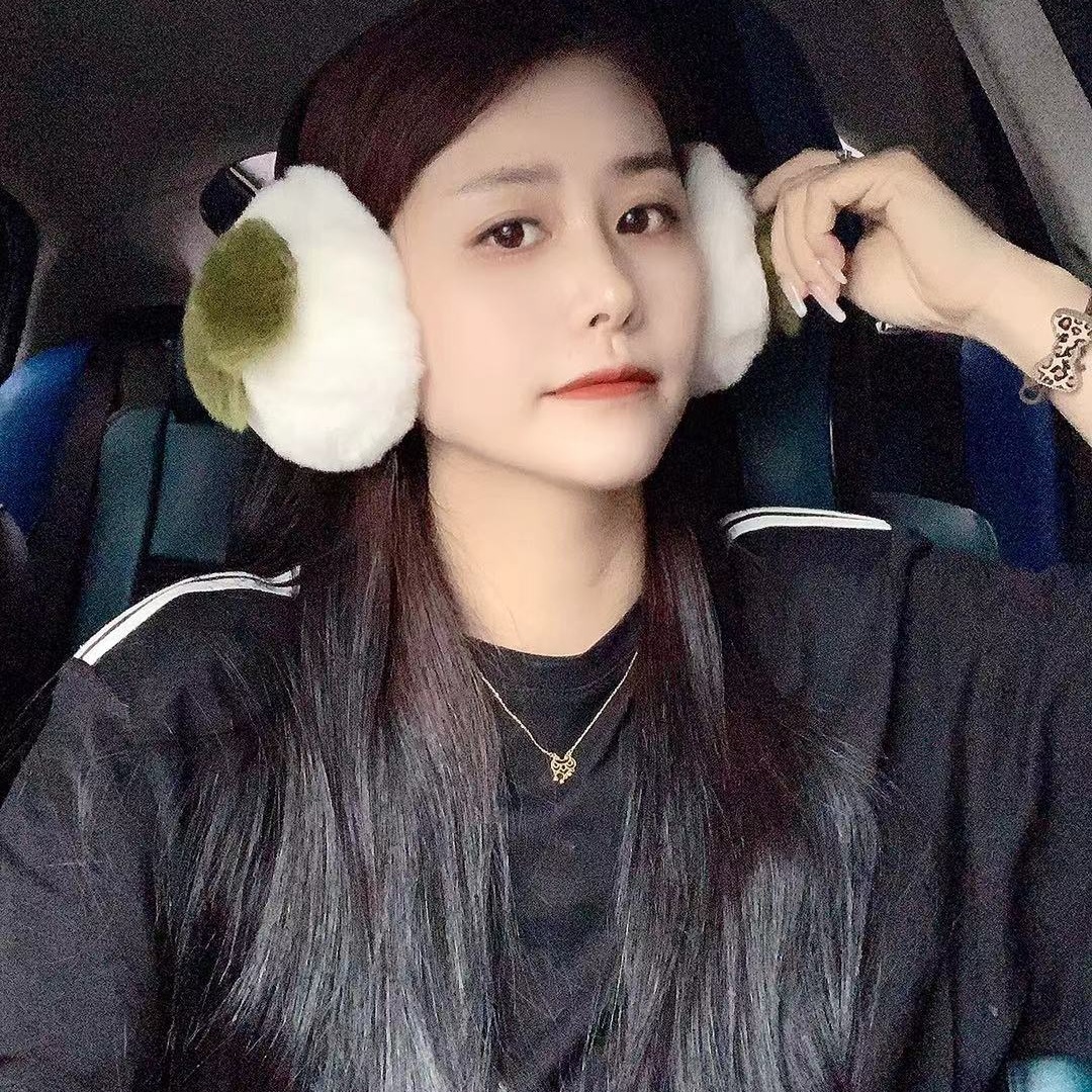 Real Rex conejo piel caqui orejeras Corea del Sur lindo felpa orejeras invierno piel orejeras estirable