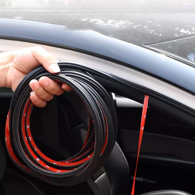 Car Door Soundproof Sealing Strip, Full Car Door Edge Rubber Strip, Car Door Gap Dustproof and Noise Reduction Strip, Car Noise Reduction Strip