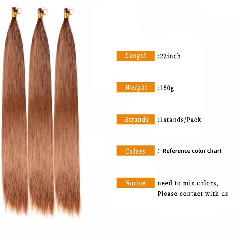 Synthetisch synthetisch haar Synthetische pruik Synthetisch recht Bulk Zijdeverlenging op hoge temperatuur Steil haarhandvat_voghion.com
