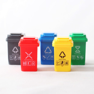 Dollhouse doll house mini trash bin sorting bucket scene model accessories OB11 model shooting props