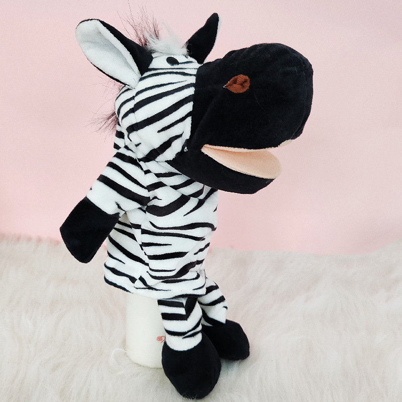 Muñecas de dibujos animados boca abierta muñecas de jardín de infantes muñecas interacción padre-hijo guantes abdominales educación temprana infantil