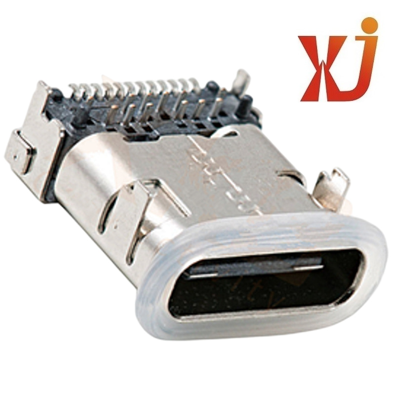 前插后贴TYPE C母座24p 高品质USB充电连接器 防水TYPE C插口供应