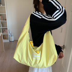 大容量帆布包包女2025新款时尚单肩包休闲百搭通勤松弛感托特包