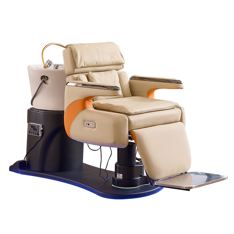 Internet inteligente de alta gama silla de cuidado del cabello cama de irrigación giratoria multifuncional cama de lavado de cabello eléctrico salón de belleza salón de belleza