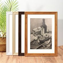 实木质相框挂墙a3A4素描纸4k画框拼图八8K开装裱框架定作复古画框