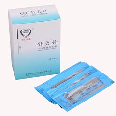 東仁楽康500本鍼灸針使い捨て無菌針中医療用面針平柄非銀針鋼針