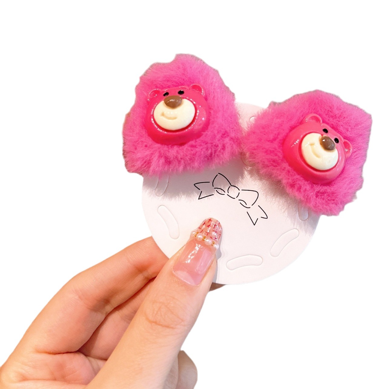 Sanrio dibujos animados niños pinza niña lindo dibujos animados lado roto horquilla niña gato oreja felpa Clip